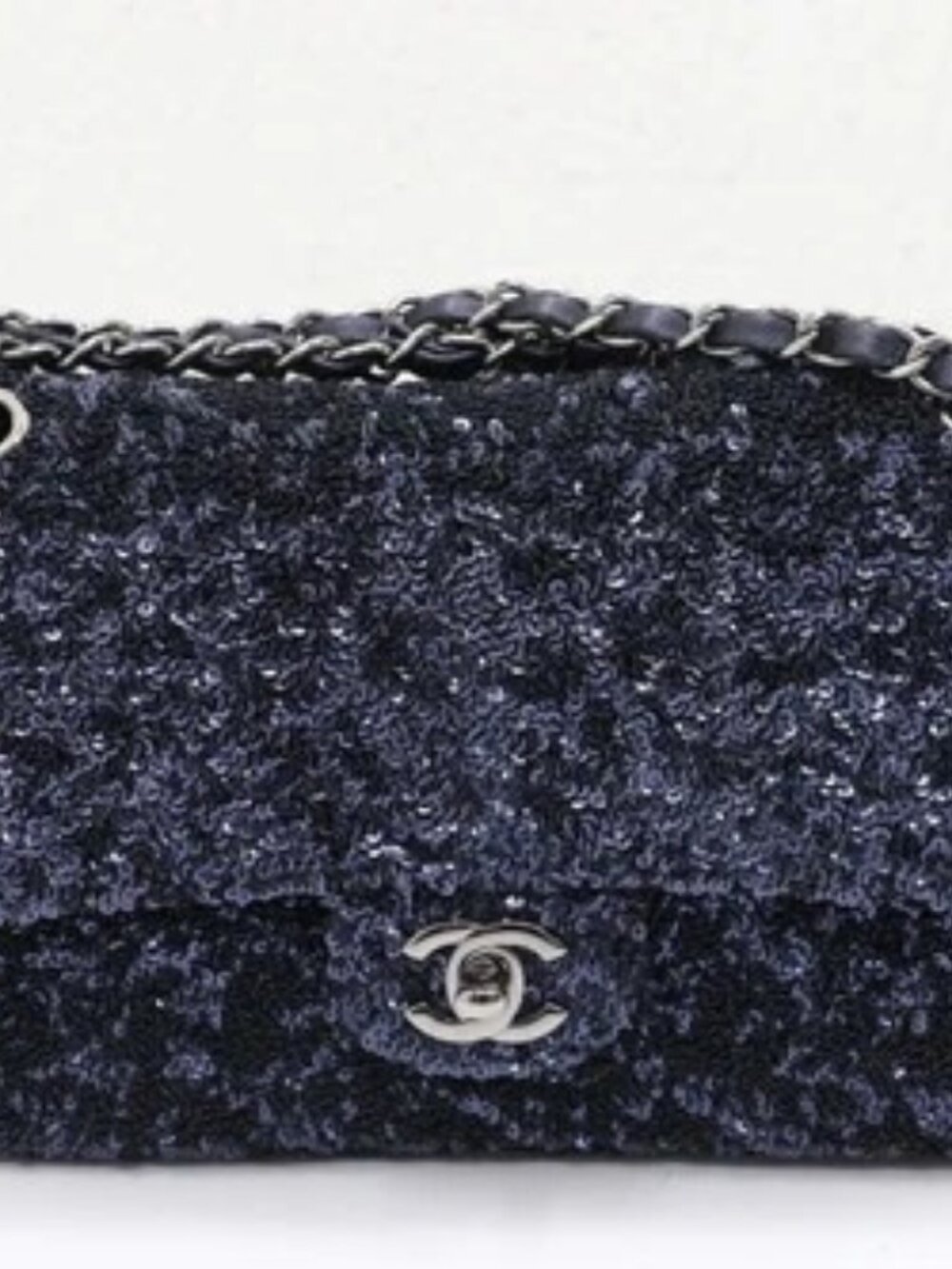 Chanel Timeless Blue Night Micro-Glitter Flap Bag 20464110